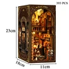 DIY Book Nook Shelf Kits Royal Steamer Store Wooden Miniature Model Kit Handmade Casa Bookend With Light Bookshelf Friends Gifts 6