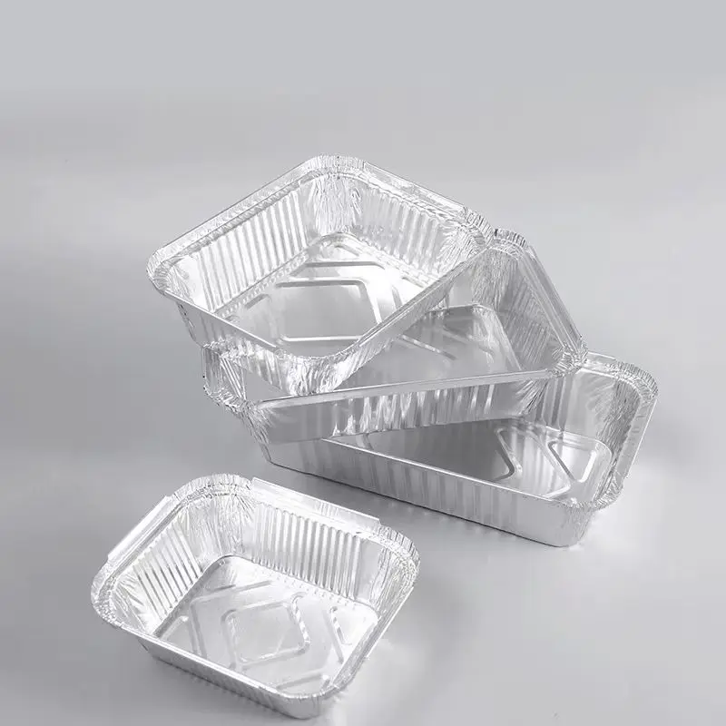 Disposable Containers Disposable Lunch Box Food Storage Containers 20pcs Disposable Aluminium Foil Trays(Without Lid) Various Sizes Food Container For Cooking Heating Baking And Takeout