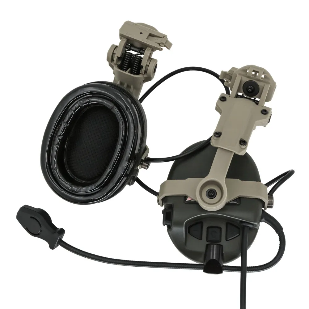 Tactical Helmet ARC Rail Adapter MSASORDIN Headset Anti-noise Hearing Protection Headset Hunting Airsoft Sport Shooting Earmuff