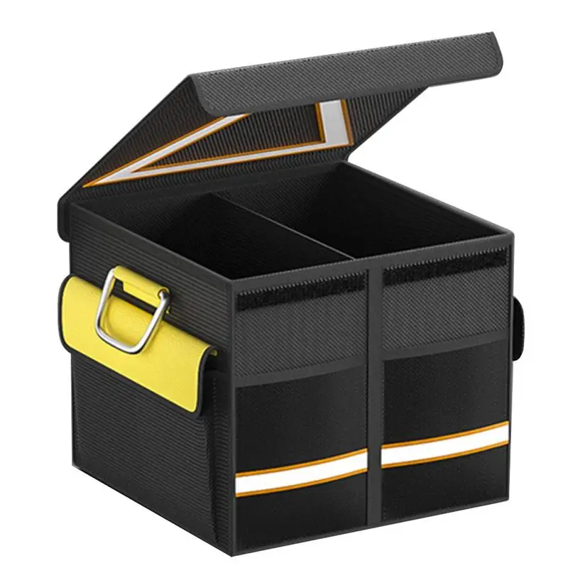 

Автомобильный органайзер для багажника фургона, ящик для хранения, сверхпрочный складной органайзер с усиленной ручкой для внедорожника, автомобиля, фургона