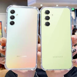 Durable Shockproof Clear Silicone Phone Case with Transparent Back Cover - Galaxy A34 5G (Clear)