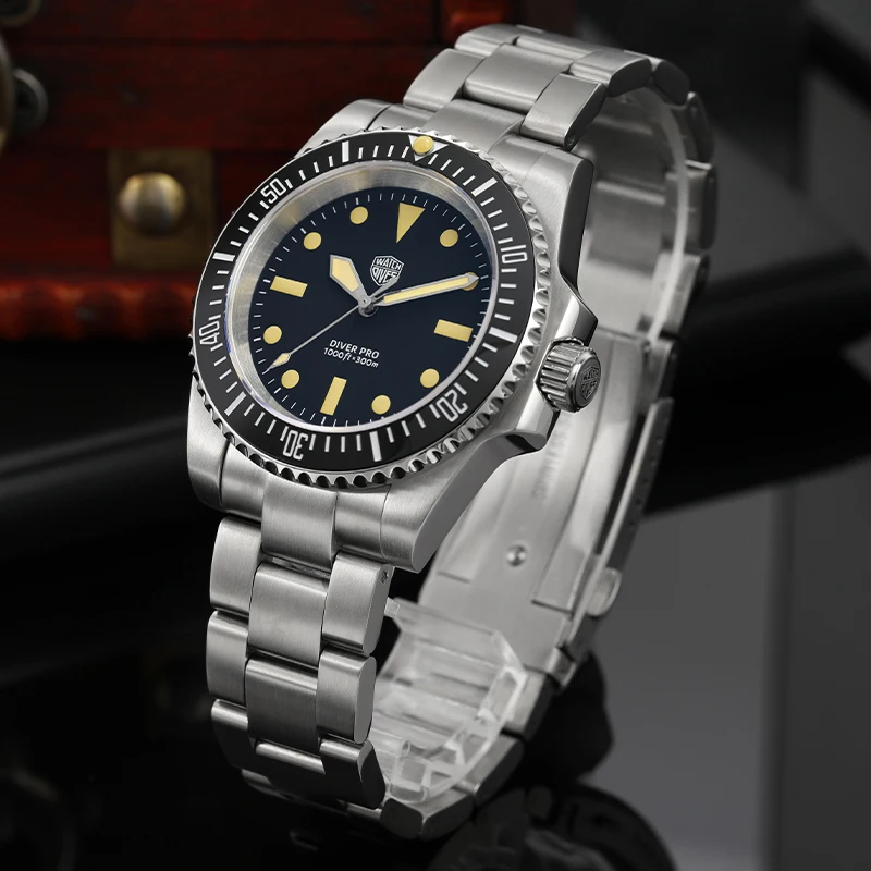 Watchdives WD1680S Milsubmariner NH35 Automatic Watch Men Retro Luxury Vintage 300M Diver Watches Luminous Wristwatch