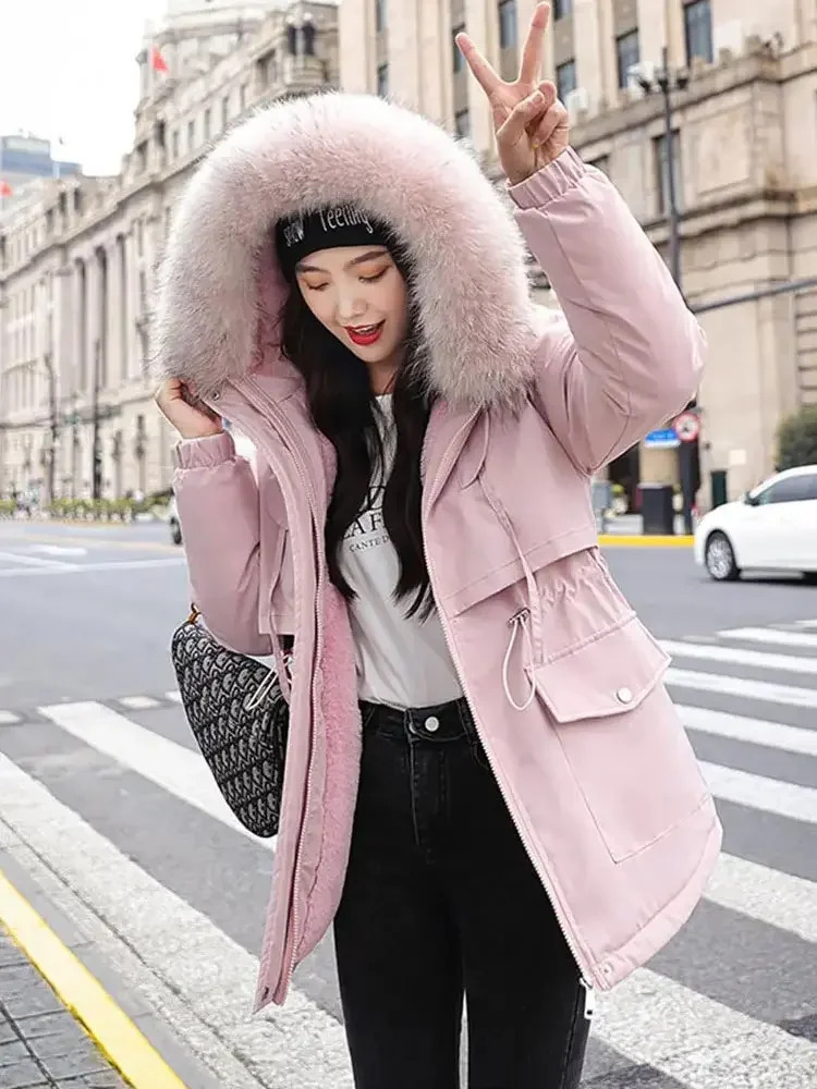 Womens Winter Cotton Padded Bubble Skirt Coat Quilted Parka