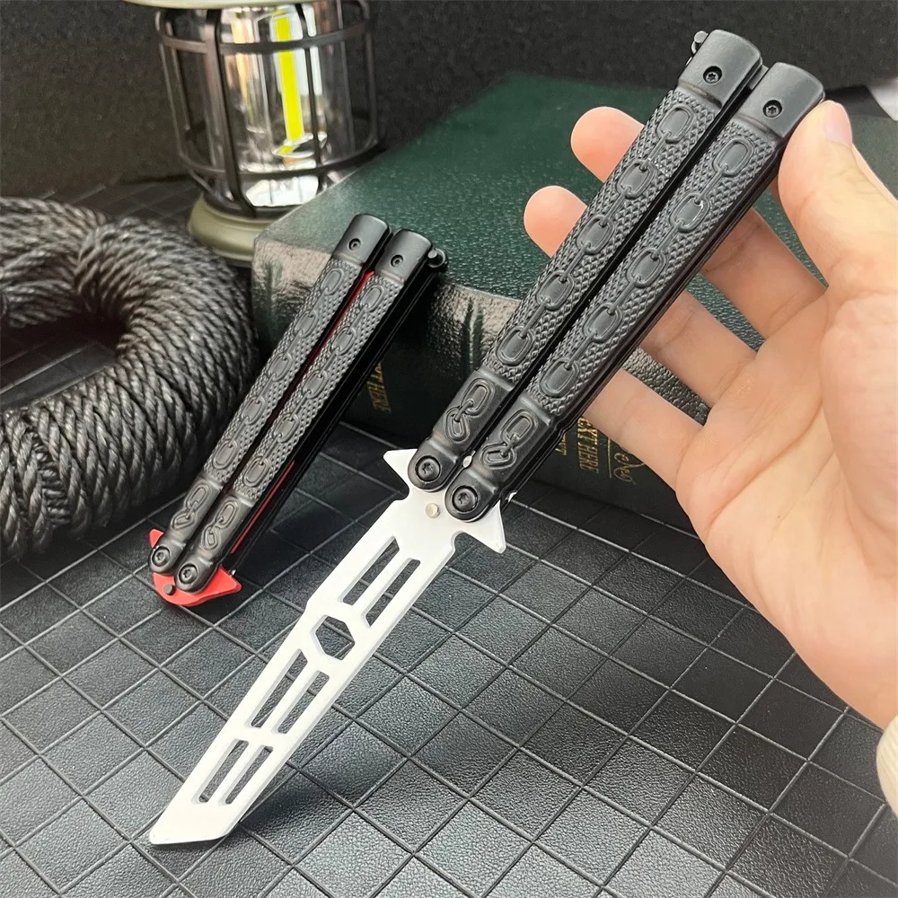 Practice Butterfly Knife Portable Pocket Backpack Use Folding Training Knife Deformable Outdoor Game Bladeless