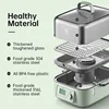 BUYDEEM G67US-A503 Electric Food Steamer for Cooking, 2 Tire Stainless Steel Steamer with Manual Mode, 1500W, 14 Quart, Green 5
