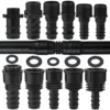 Garden Drip Irrigation Watering System 16mm 20mm 25mm PE Hose Adapter Barb Tee Elbow To 1/2" 3/4" Male Female Thread Connector 1