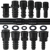 Garden Drip Irrigation Watering System 16mm 20mm 25mm PE Hose Adapter Barb Tee Elbow To 1/2" 3/4" Male Female Thread Connector 1