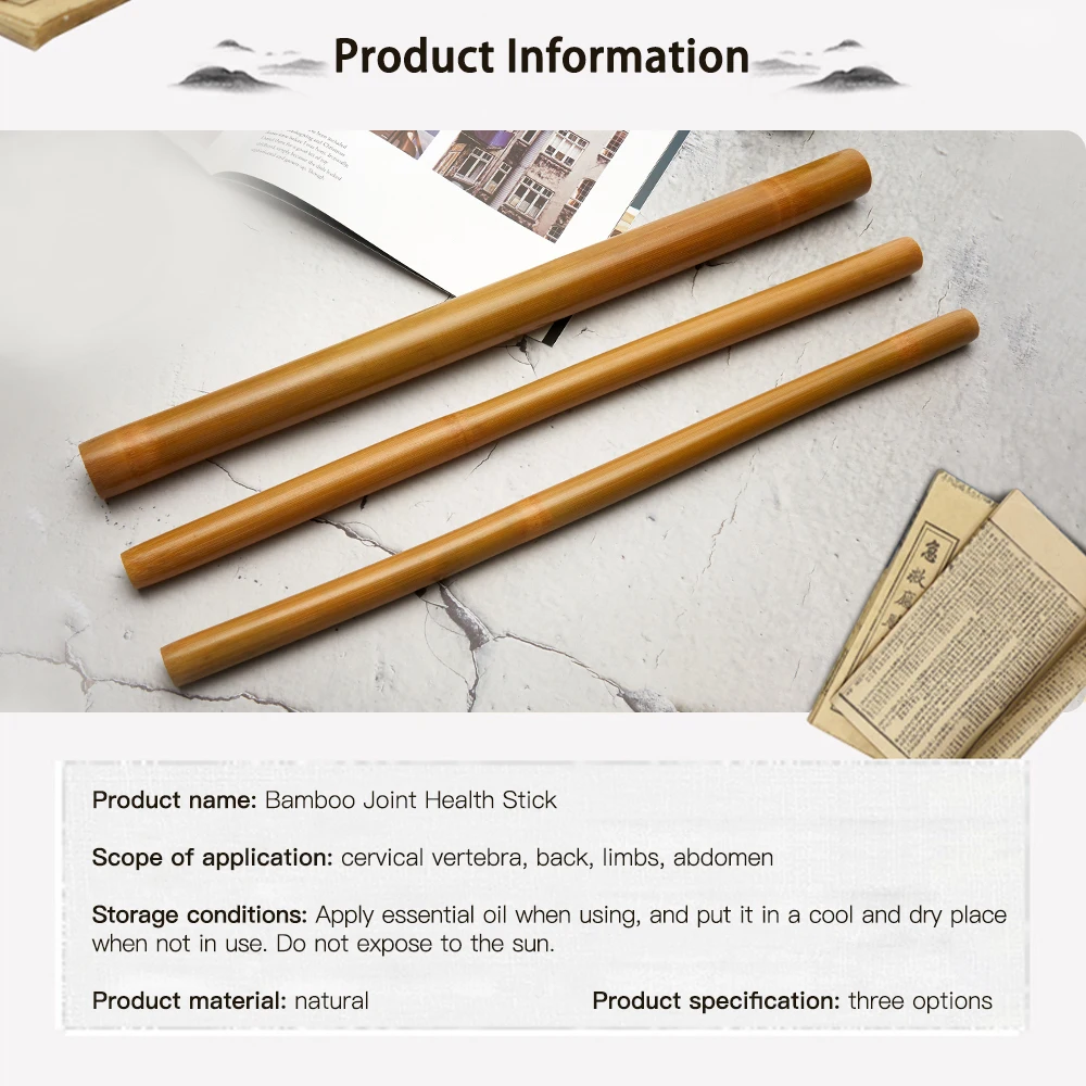Natural Bamboo Massage Stick Wood Therapy Fitness Stick Gua Sha Massage Muscle Pain Relief Maderoterapia Massager Anti-Cellulite
