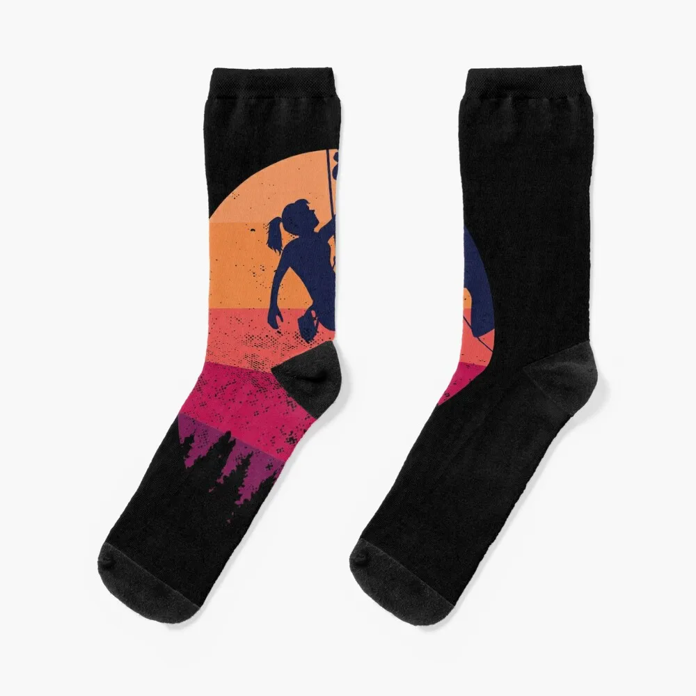 

Climber, mountaineer, adventurer, woman. Socks Antiskid soccer Stockings man christmas gift winter thermal Men's Socks Women's