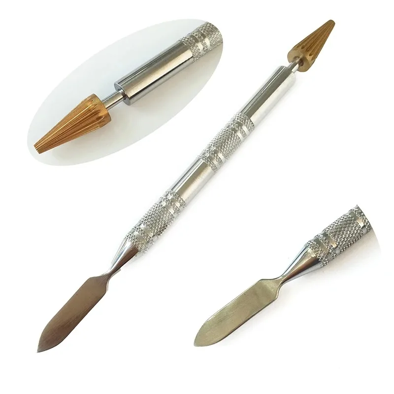 Leather Edge Oil Pen 1PC Brass Head Leather Dual Head Edge Oil Gluing Dye Pen Applicator Speedy Paint Roller Tool for leather tool leather dye pen