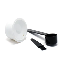 Eco - Friendly Reusable Coffee Capsule: Sustainable and Refillable Filter Cup (White)