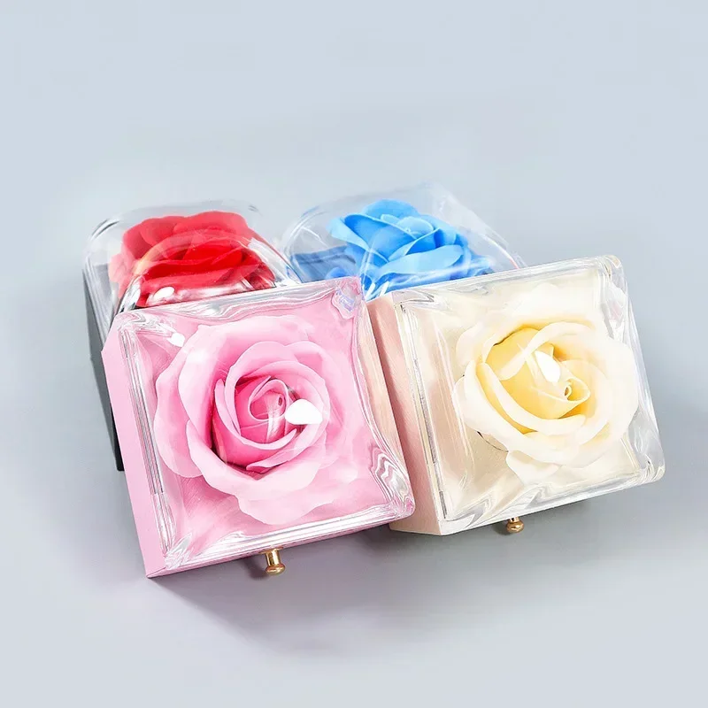 MyGiftHome Rose Jewelry Packaging Gift Box with Drawer