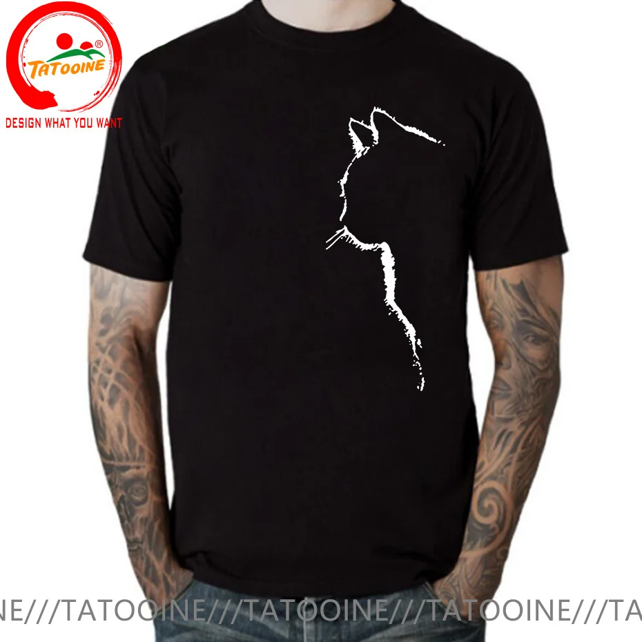 

Новинка, футболка с простым принтом в виде кота, Мужская Уличная одежда, подарки на день рождения, Милая футболка с мультяшным котом, кавайная одежда в стиле Харадзюку