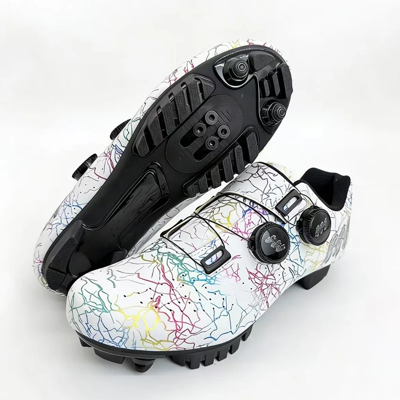 Enhanced Breathable Locking Booster Cycling Shoes with Double Knob Buckle