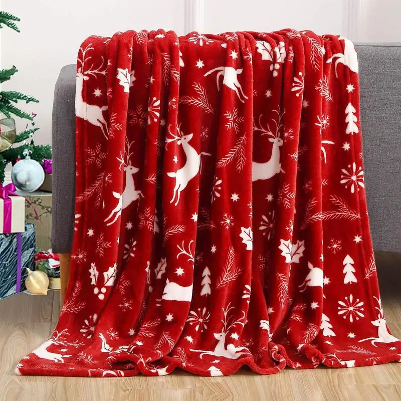 

Christmas Throw Blanket Flannel Snowflake Gingerbread 2024 Xmas Fleece Blanket Winter Warm Soft Plush Blanket For Couch Sofa Bed