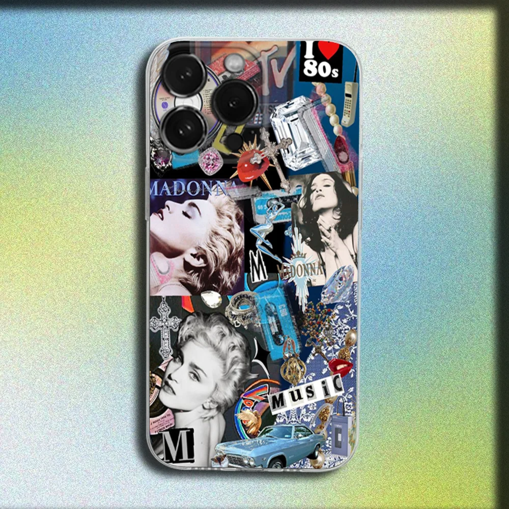 M-Madonna Singer Transparent Soft Phone Case Cover