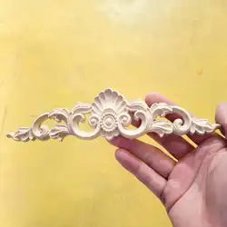 20x5x0.5cm Wood Carved Long Onlay Applique Working Frame Decal