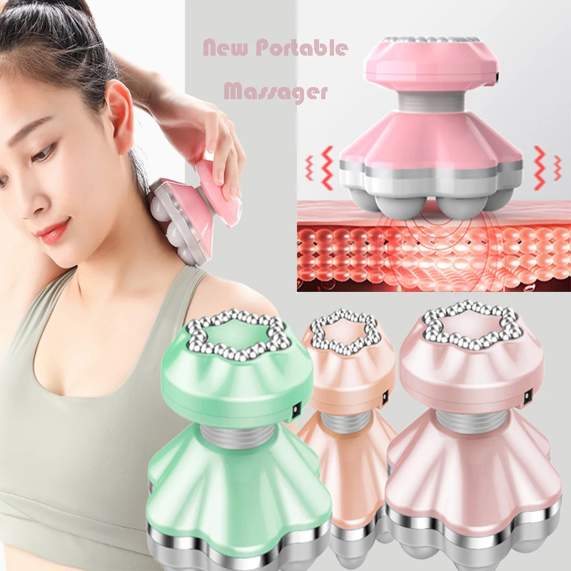 

Electric Neck Head Massager Portable USB Rechargeable Vibration Kneading Pain Relief Device Masajeadora Muscular Body Massager