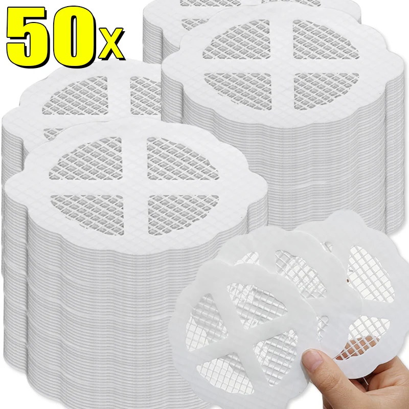 

50/10PCS Disposable Floor Drain Stickers Anti-Clogging Hair Catcher Anti-blocking Filter Screen Kitchen Bathroom Accessories