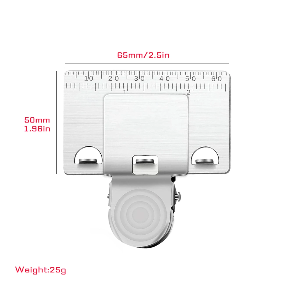 Mini Measuring Tape Clip Locator Stainless Steel Woodworking Measure Precise Locate Clip Hand Tool Decoration Accessories