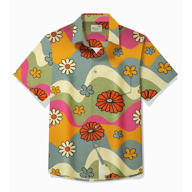 thumbnail image 1 of Nuevas camisas para hombre, estilo tropical hawaiano, estampado de focas de dibujos animados, camisetas Aloha de manga corta, ropa femenina, blusa informal de verano, 1 of 4