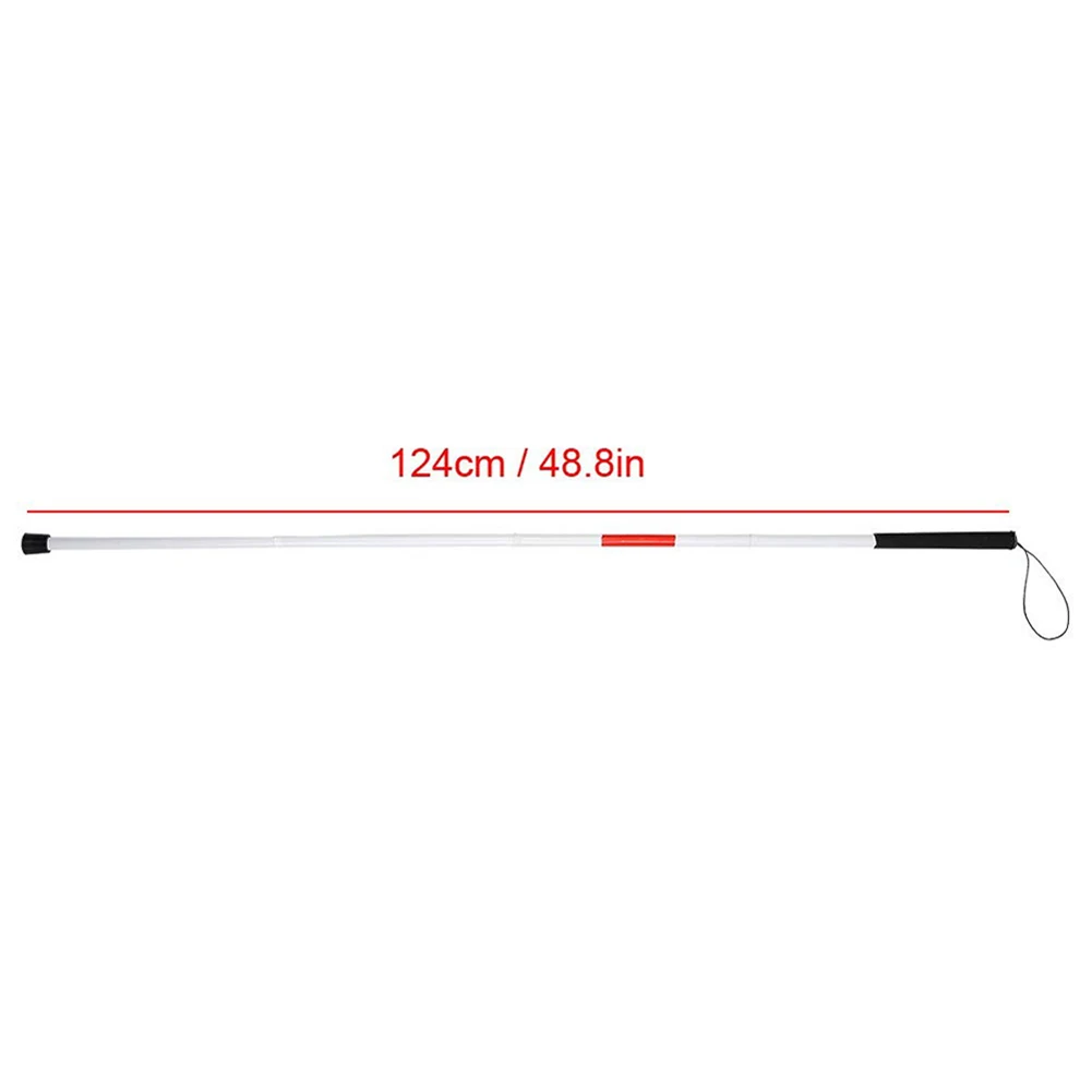 Folding Blind Cane Aluminum Walking Stick Crutch Reflective Blind Walking Stick Crutch Cane For Visually Impaired About 124 Cm 5