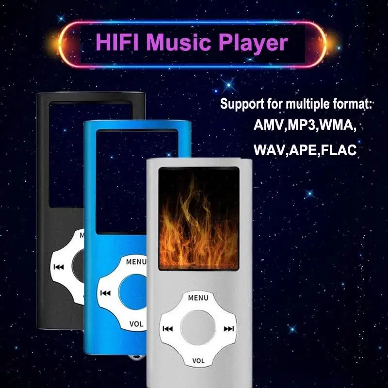 Bluetooth 5.2 MP4 Player 2.5 Full Screen 4-256GB Memory Card Walkman MP3  Player HiFi Lossless Sound Video Music Player FM Radio Repeater 1PCS