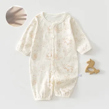 بدلة قفز شبكية صيفية للأطفال من AYNIGIELL، تصميم رقيق من القطن الخالص، ملابس أطفال بأكمام طويلة مكيفة، ملابس لحديثي الولادة 5