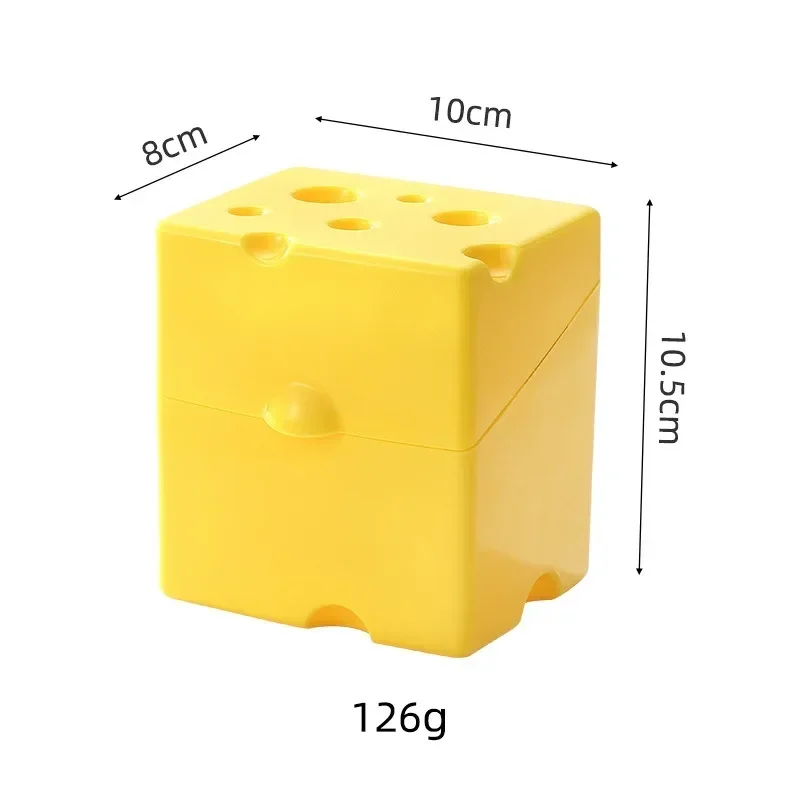 1PC Kitchen Crisper ABS Clamshell Cheese Box Refrigerator Crisper Food and Snack Distribution Cheese Storage Box Food Container