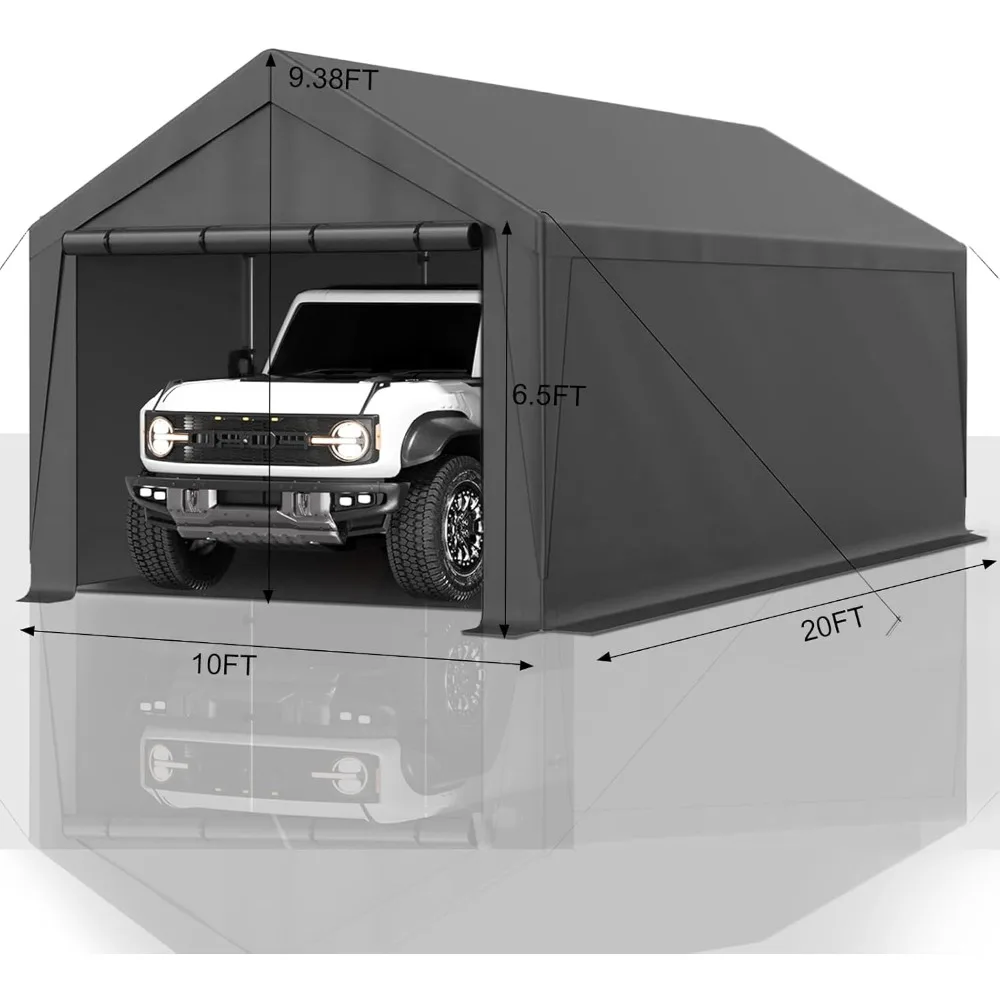 Carport 10x20 Ft Heavy Duty Canopy 3