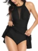 Backless Print Swimsuit Dress 2025 Women High Waist Bikini Swimwear Female Padded Bathing Suit Swimming Beachwear Summer Tankini
