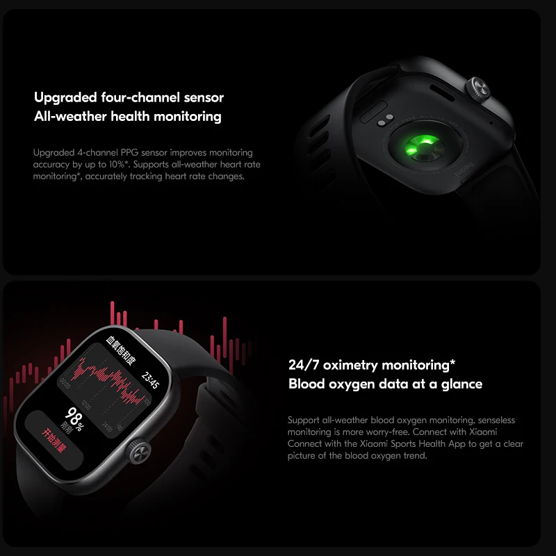 ۷ι  Redmi Watch 4 ʴ 1.97 ġ AMOLED ÷, ͸  20 , 5 ý GNSS  ȭ,  