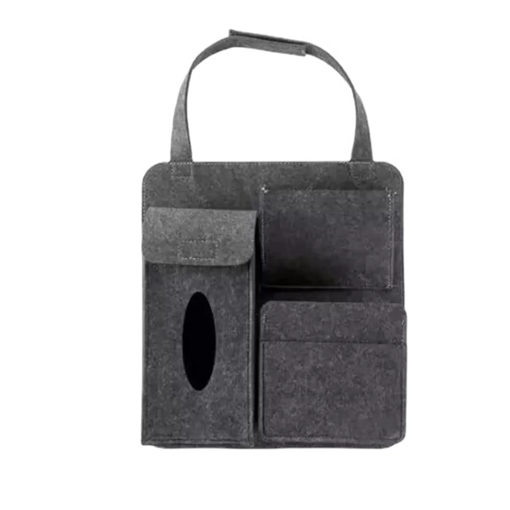 

Felt Car Seat Back Hanging Bag Multifunctional Storage Bag Organizer Bag Tissue Box