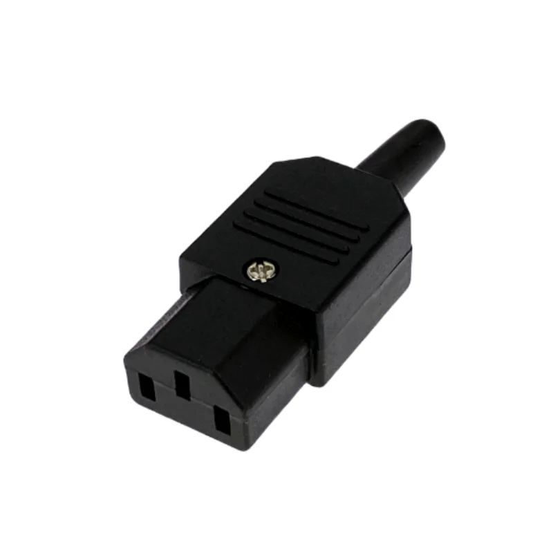 IEC320 10A 250V Black Male female docking Plug Connector Rewireable C13 C14 Plug Rewirable Power Konektor 3 Pin AC Socket