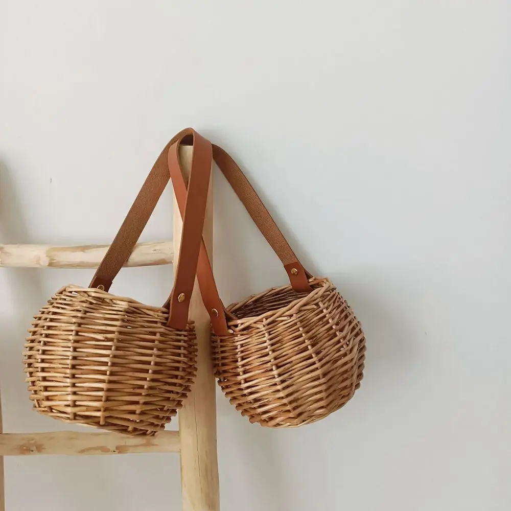 Handmade Gardening Tools Weave Decorate Wedding Photo Props Shopping Basket Storage Basket Flowerpot Containers Picnic Basket