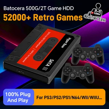Batocera 500G Retro Game Hard Drive With 48000+ Games External Handheld Emulator Gaming HDD For N64/PS3/PS2/PS1/WII For Win PC 1