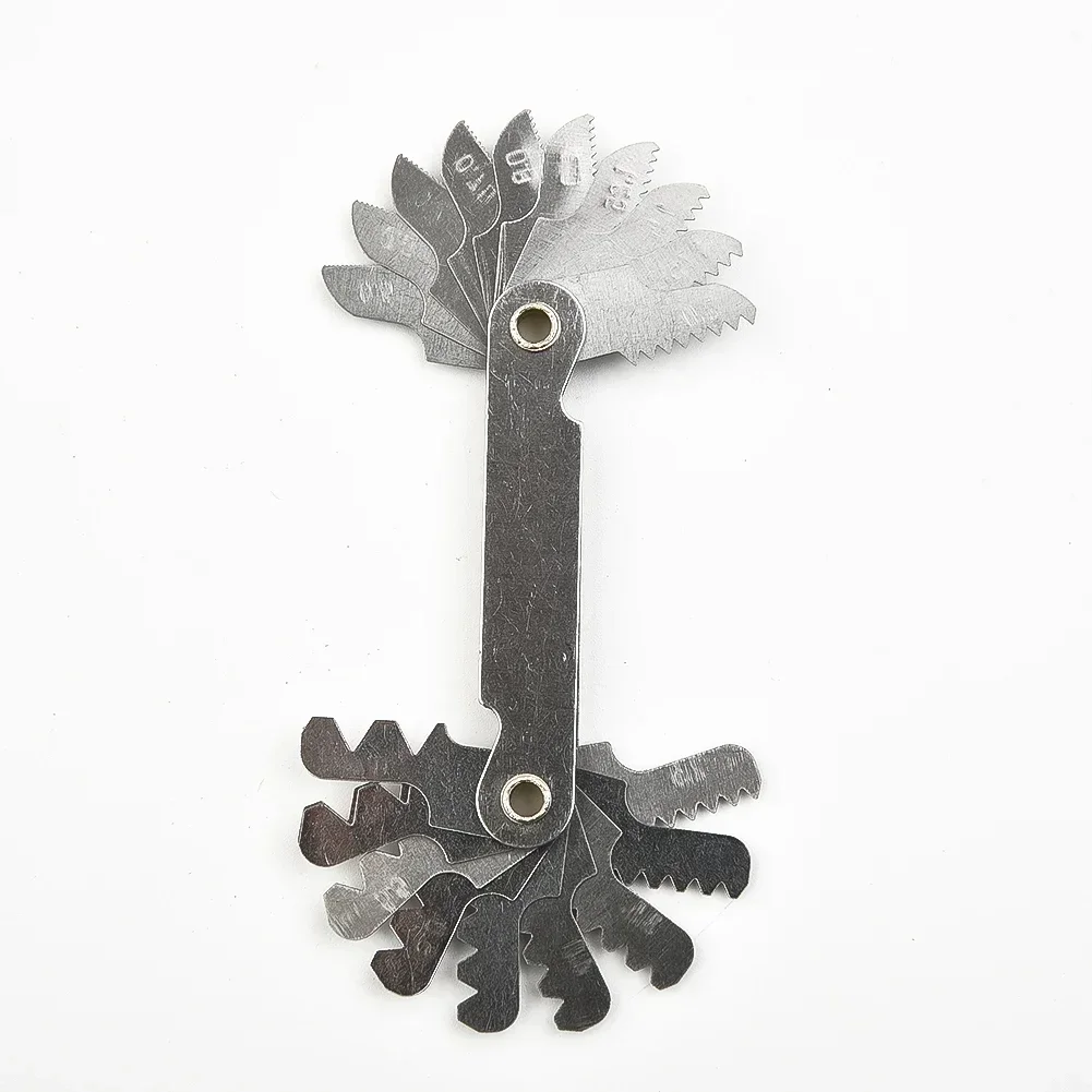 Thread Pitch Cutting Gauge Tool Set 55 And 60&deg; Inch And Metric Quenching Processing, Strong Hardness, Head With A Magnetic Tool