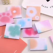 

50sheets Creative Gradient Color Note Paper Student Note Message Stationery Office Note Pad