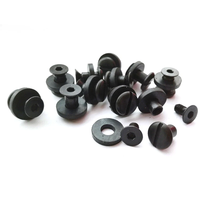 7.5 mm Stainless steel 304 antirust stud chicago screws holster Hardware Tek lok buckle screw with Rubber washer