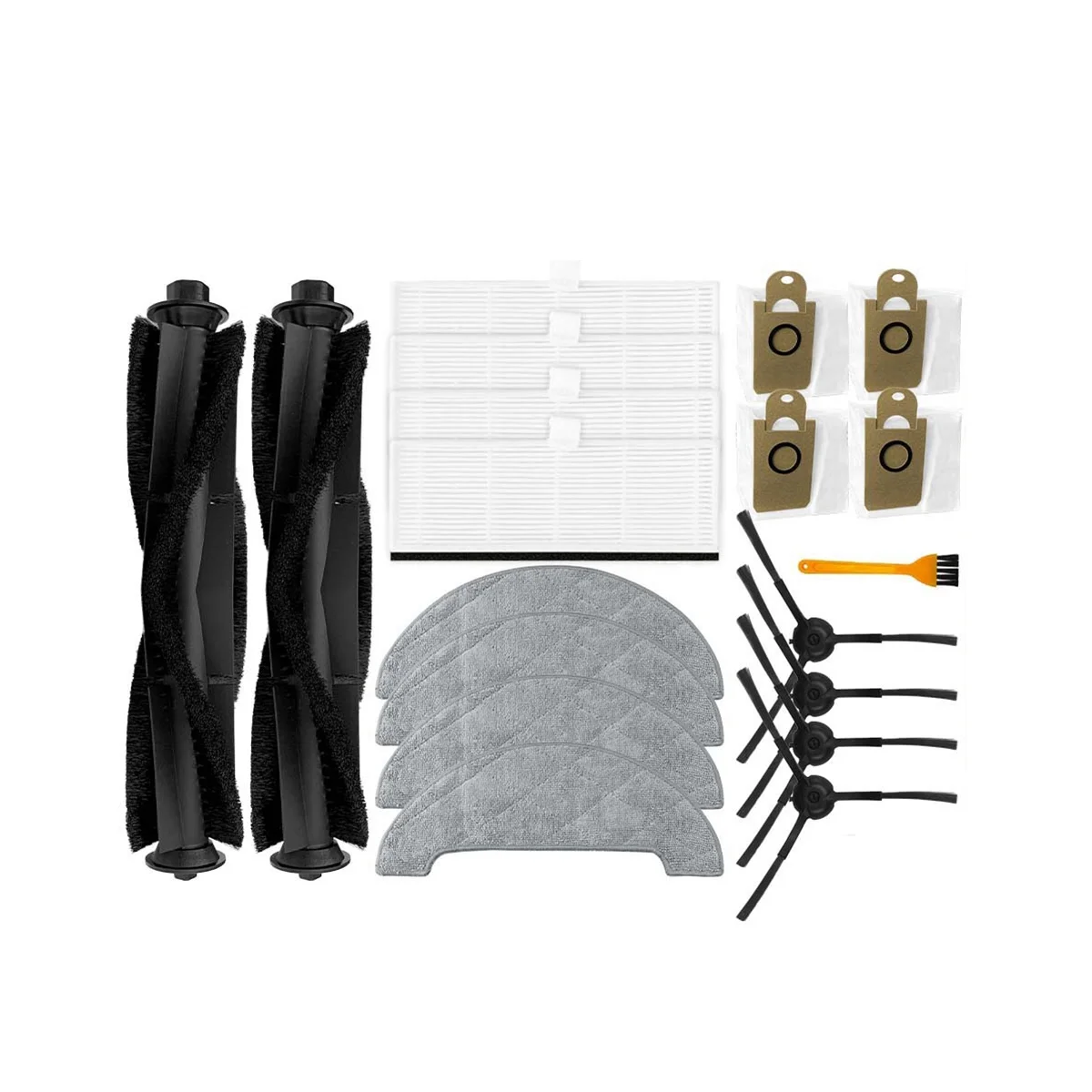 

Сменные аксессуары для робота-пылесоса honfurniture Q6 Pro, основная щетка, боковая щетка, Hepa фильтр, Швабра, тряпка, пылесборник