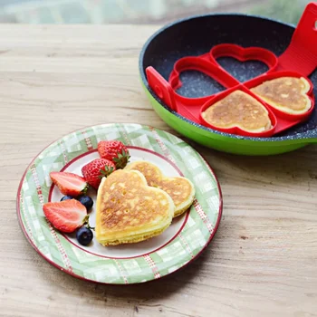 7 Hole Egg Pancake Ring Nonstick Pancake Soufflé Making Mold Silicone Cake Omelet Cooker Shaper Tool Kitchen Baking Accessories 2