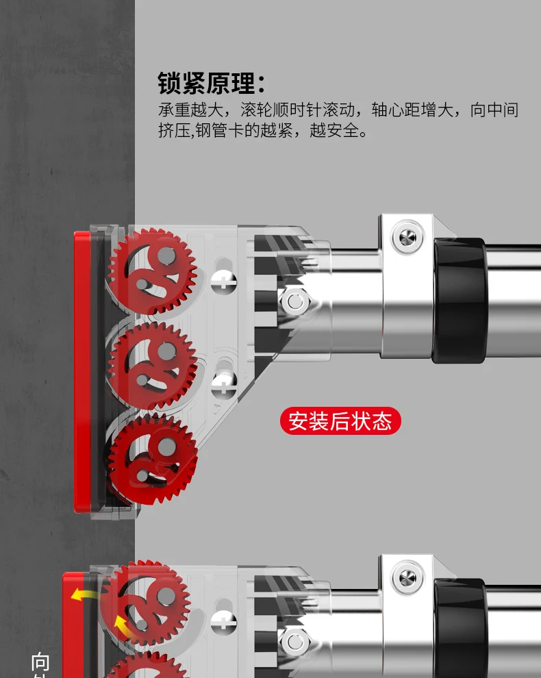 Horizontal bar household indoor wall Horizontal bar pull-up device Household fitness equipment No punching holes