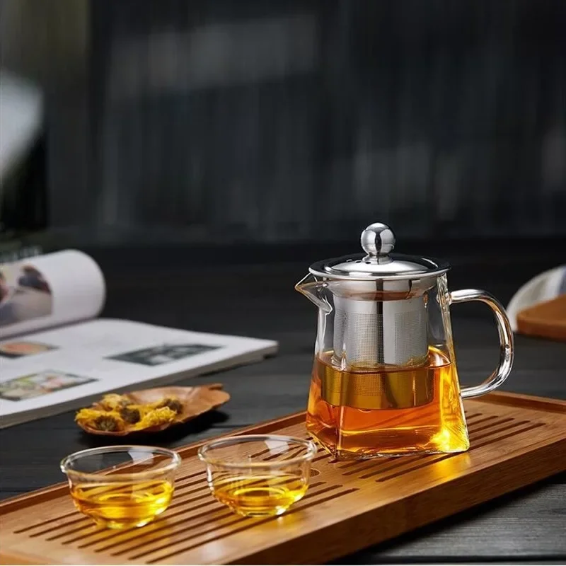 Glass Teapot with Infuser Tea Set Kettle Maker Infusers Jug Teaware Kitchen Dining Bar Home Tea Kit  Glass Teapot  Samovar