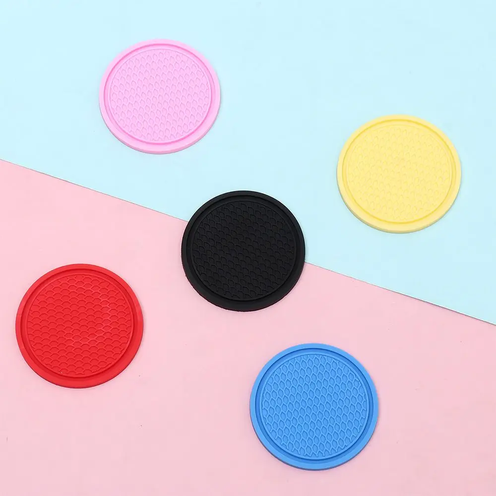 Cup Holder Coasters Cup Holder Inserts Car Coaster Pads Rubber Car Drink Coaster PVC Travel Auto Cup Holder Insert Coaster Anti Slip Insulation Cup Mats