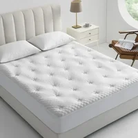 Reversible Queen Mattress Pad Memory Foam, Bamboo Viscose Egg Crate Mattress Topper Queen Size, Noiseless Waterproof Mattress 1