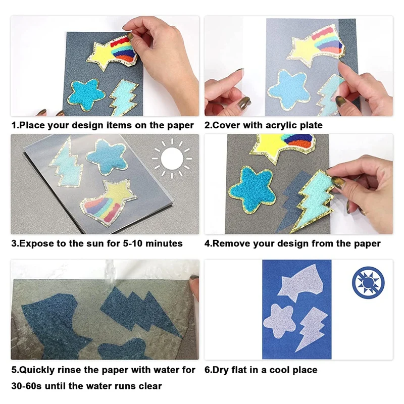 61 Pcs Sun Print Paper Cyanotype Paper Kit,Solar Drawing Sensitivity Sun Print Nature Printing Paper(5.9X3.9 Inch)