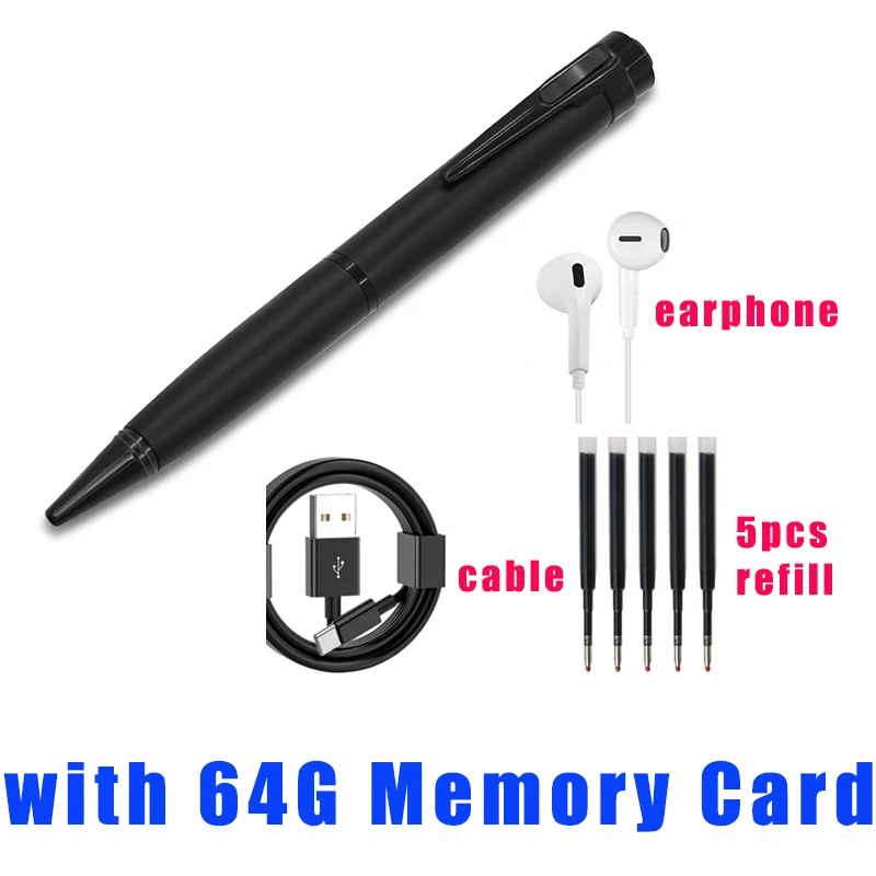 Professional Digital Voice Recorder Pen with Long-Distance Audio Recording and Expandable Storage
