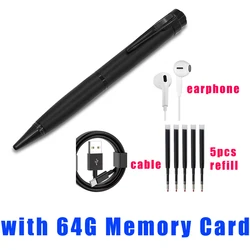 Professional Digital Voice Recorder Pen with Long - Distance Audio Recording and Expandable Storage (With 64GB Card)