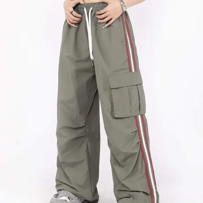 

2023 Autumn Y2K Women Streetwear Vintage Cargo Korean Oversized Parachute Pants Men Sweatpants Wide Leg Joggers Trousers Clothes