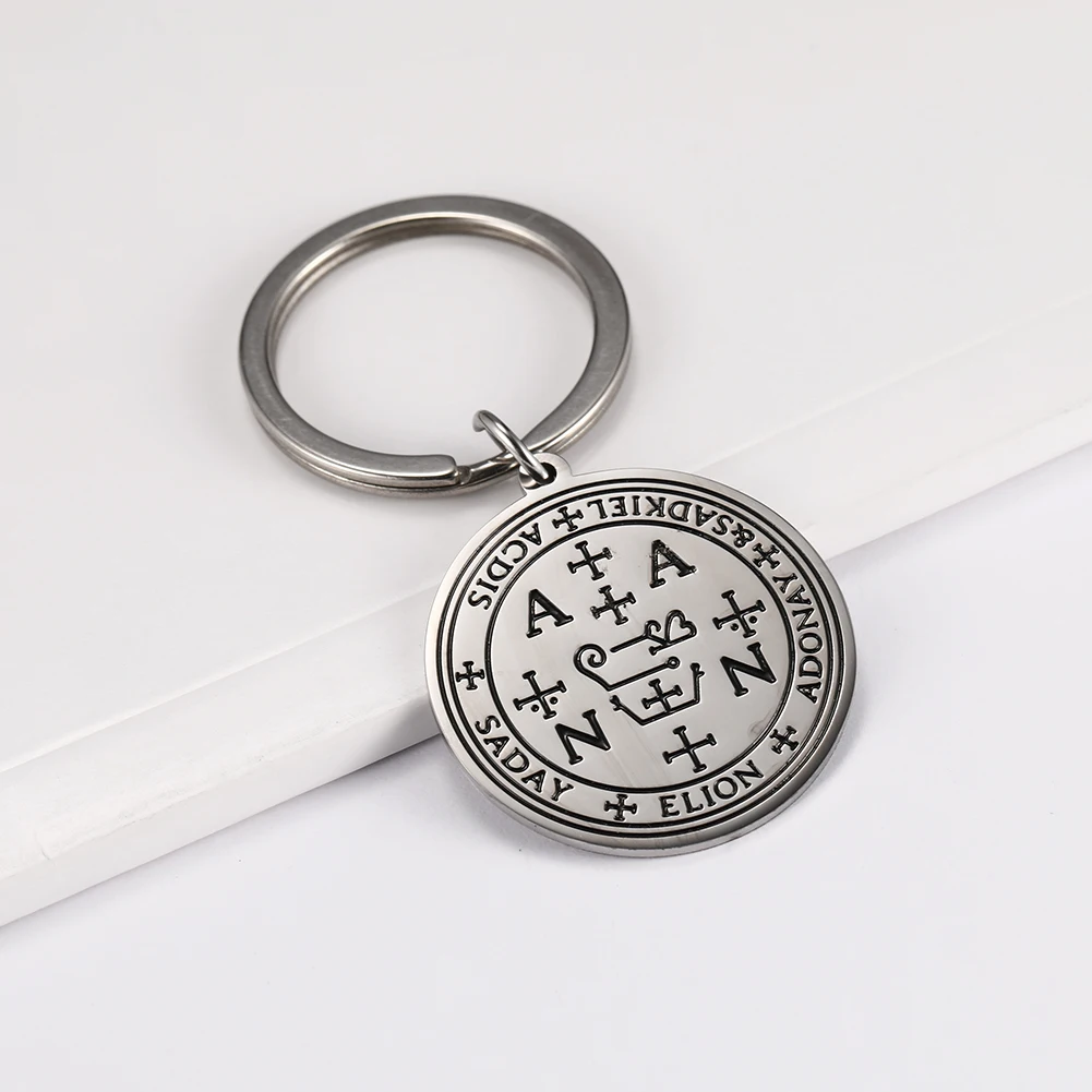Dawapara Siegel des Erzengels Michael Samael Zadkiel Uriel Anhänger Schlüsselanhänger Michaelmas Schutz Amulett Edelstahl Schmuck – Detail 11